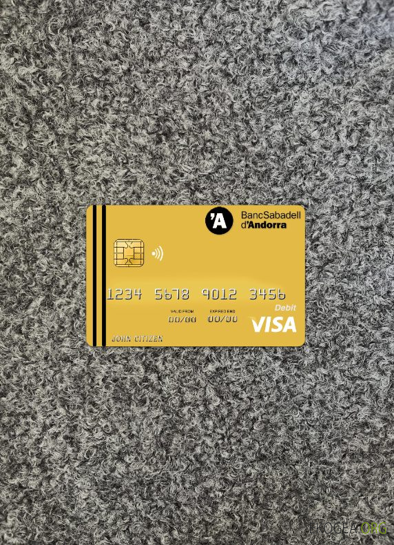 Andorre Banque Sabadell banque carte visa photolook avant